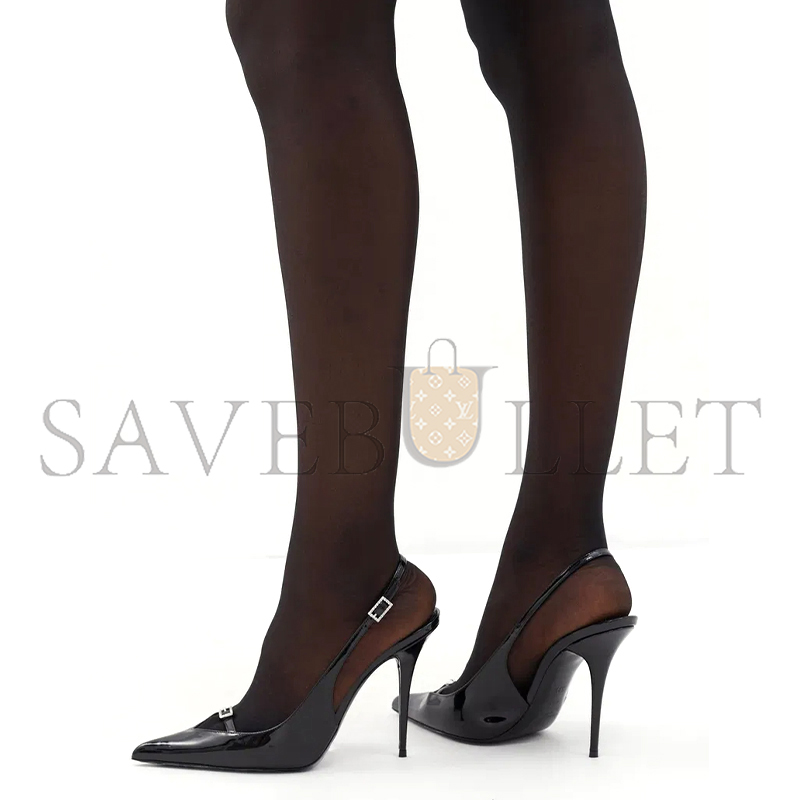 Y*L patent leather slingback pumps